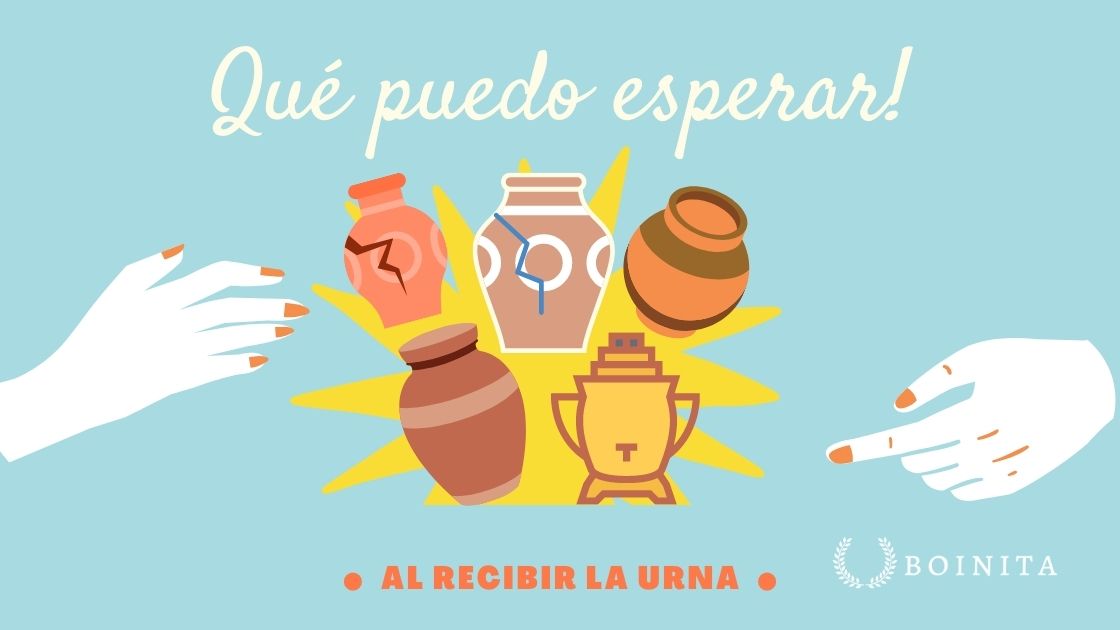 ¿Qué puedo esperar al recibir la urna con los restos de mi ser querido?