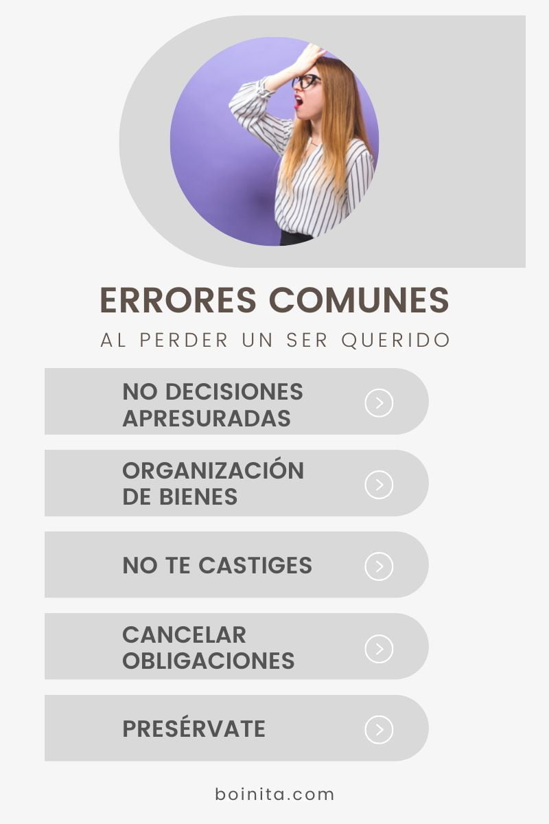 Errores comunes al perder un ser querido