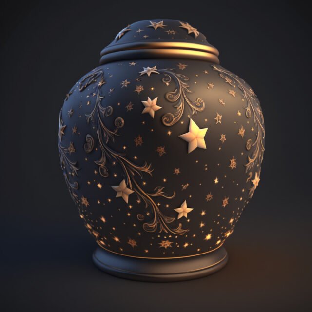 creative ideas for decorating an urn of ashes