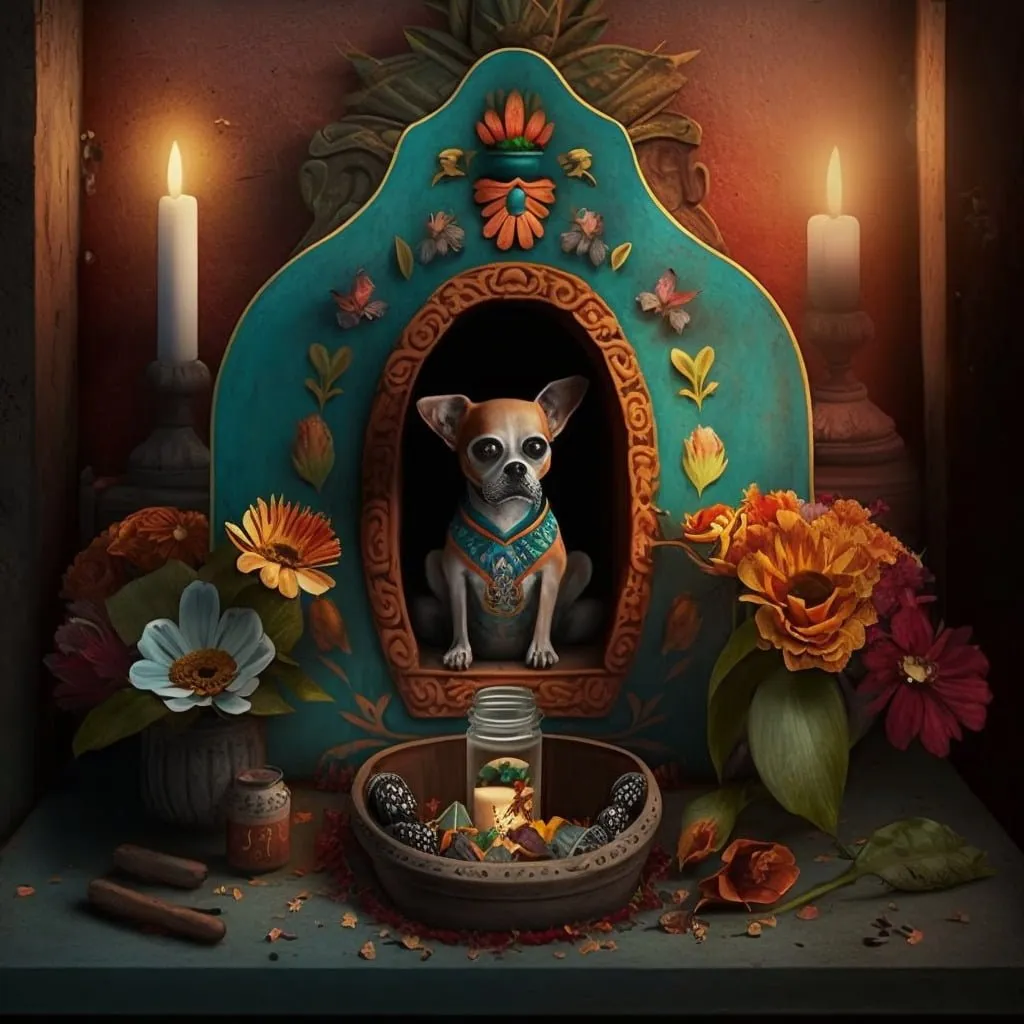 What to put on the altar of the dead for pets?