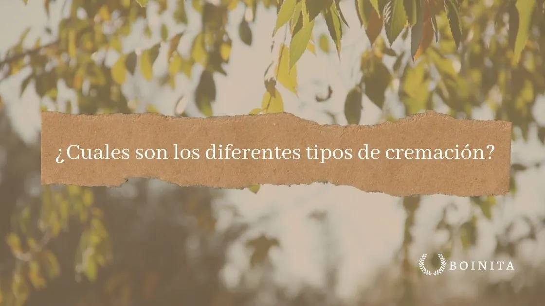 ¿Cuáles son los diferentes tipos de cremación?