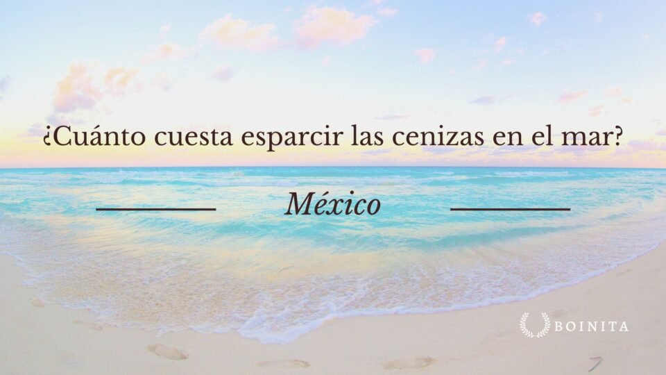 ¿Cuánto cuesta esparcir las cenizas en el mar?