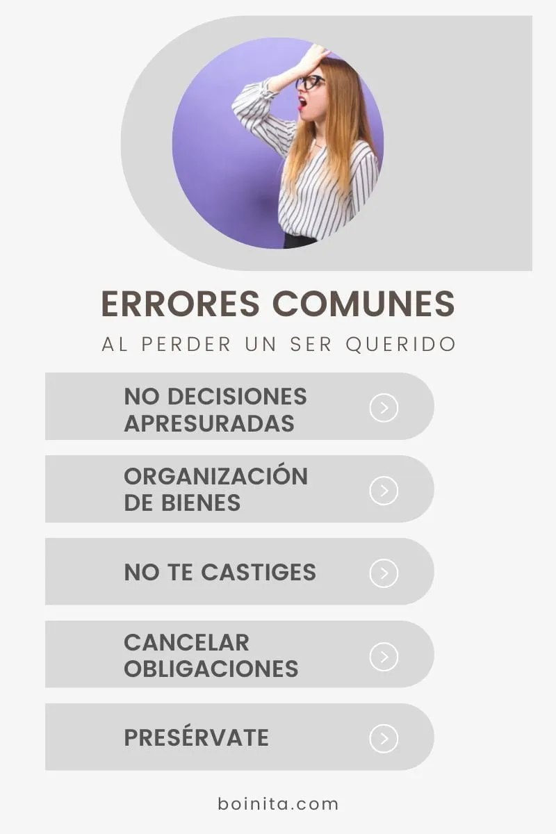 Errores comunes al perder un ser querido