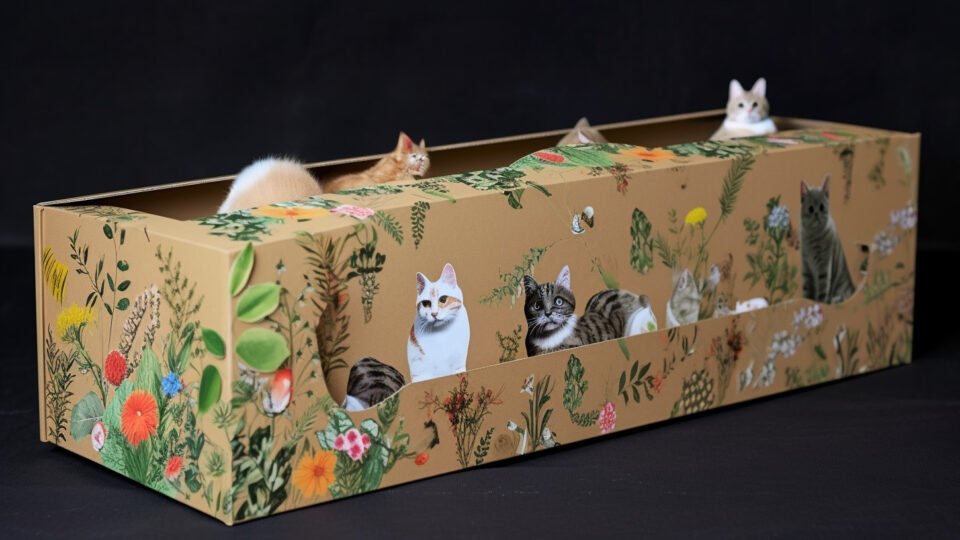 Ataúd para mascota verde