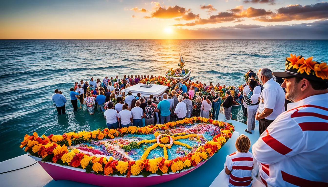 Funeral en el mar en México