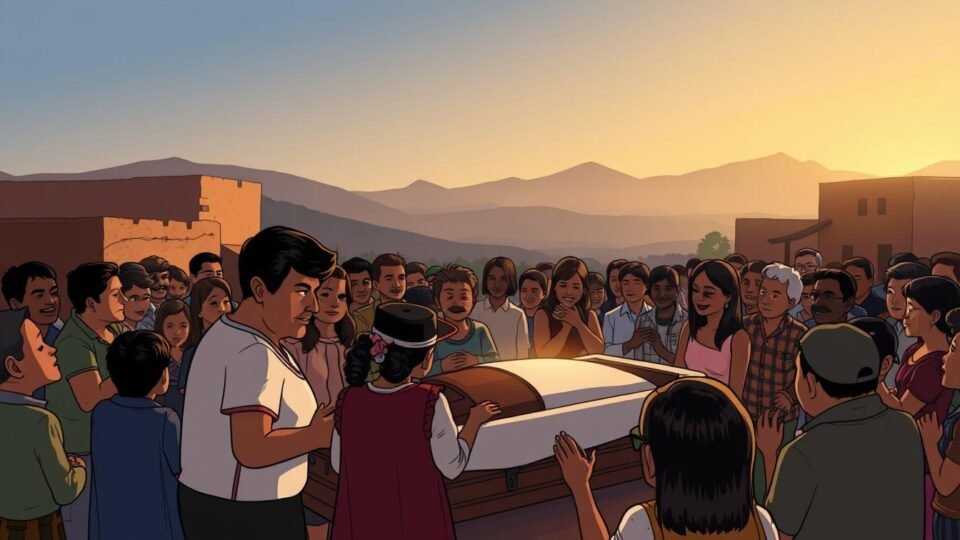 palabras en un entierro de un familiar