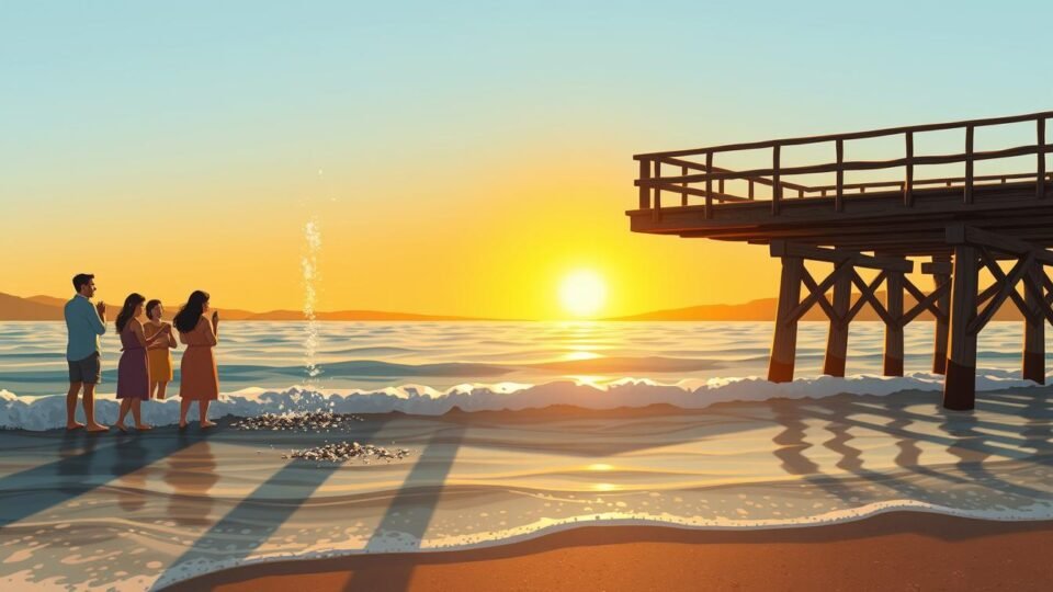 ritual para esparcir cenizas en el mar